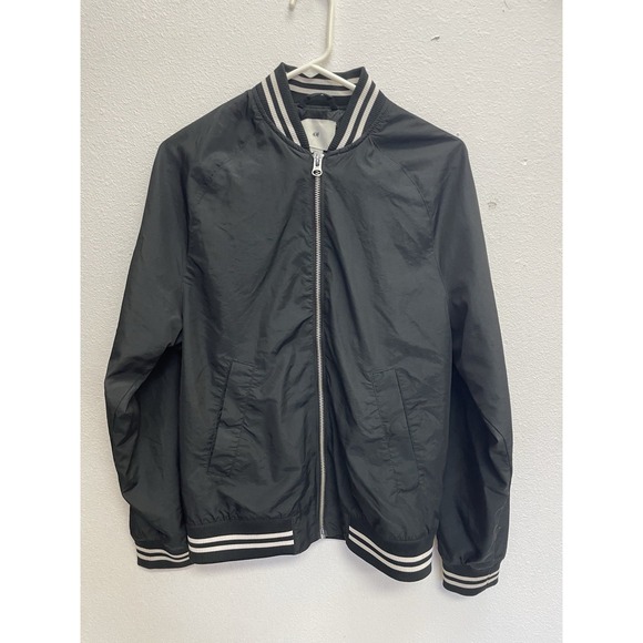 H&M Other - Black Bomber Jacket Men's Size M Lightweight Zip Up Streetwear Minimal H&M Style